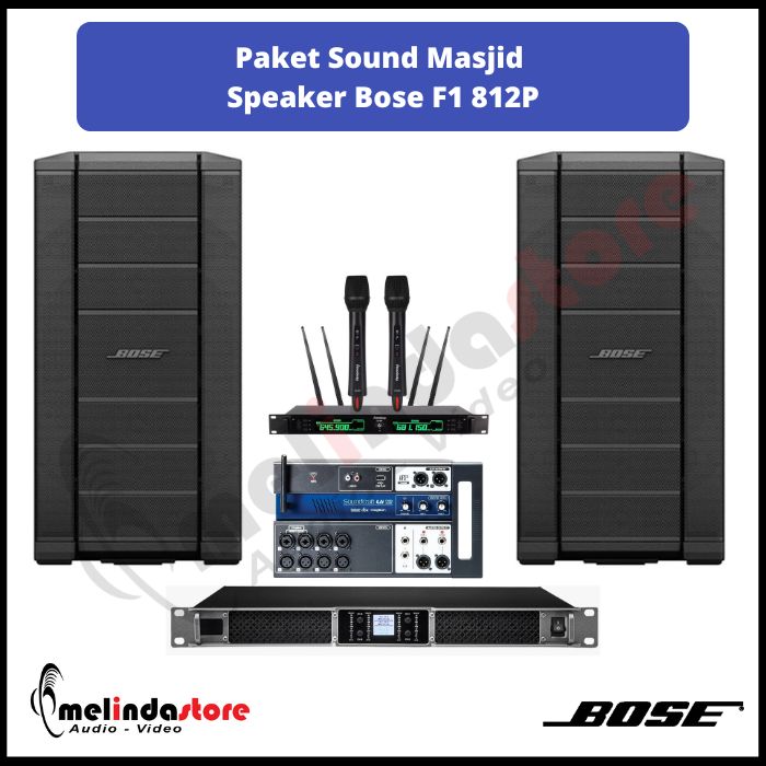 Paket Sound System Masjid Indoor Speaker Bose F1 812P | 2 Speaker
